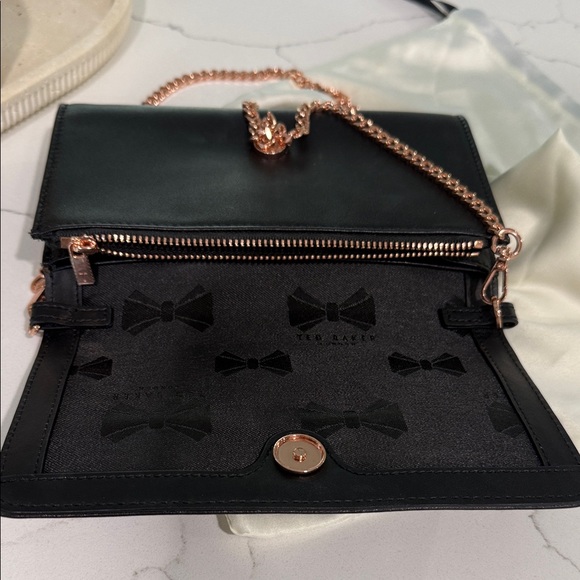 Ted Baker Black Pearl-Stud Bag Rose Gold + Pearls - Picture 8 of 16